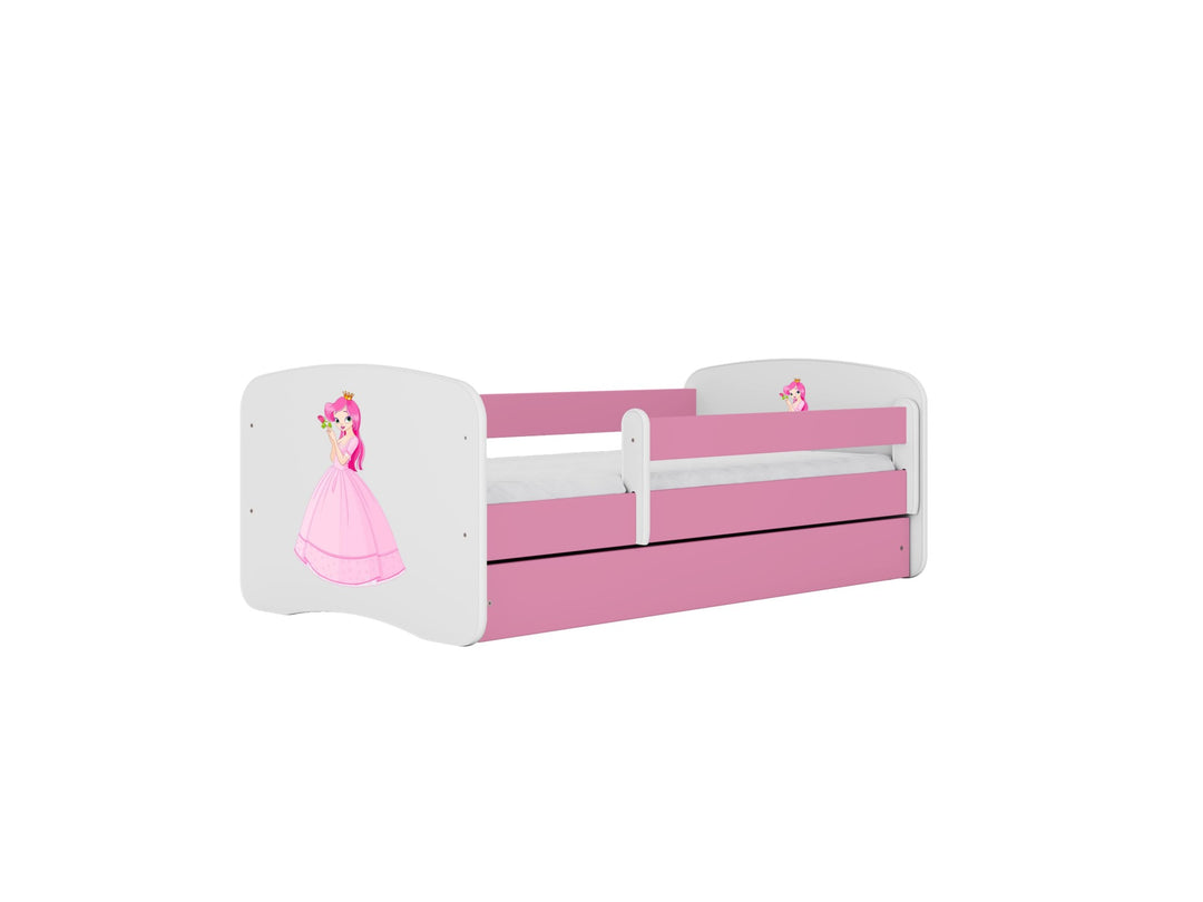KOCOT KIDS Seng babydreams pink prinsesse uden skuffe med madras 140/70
