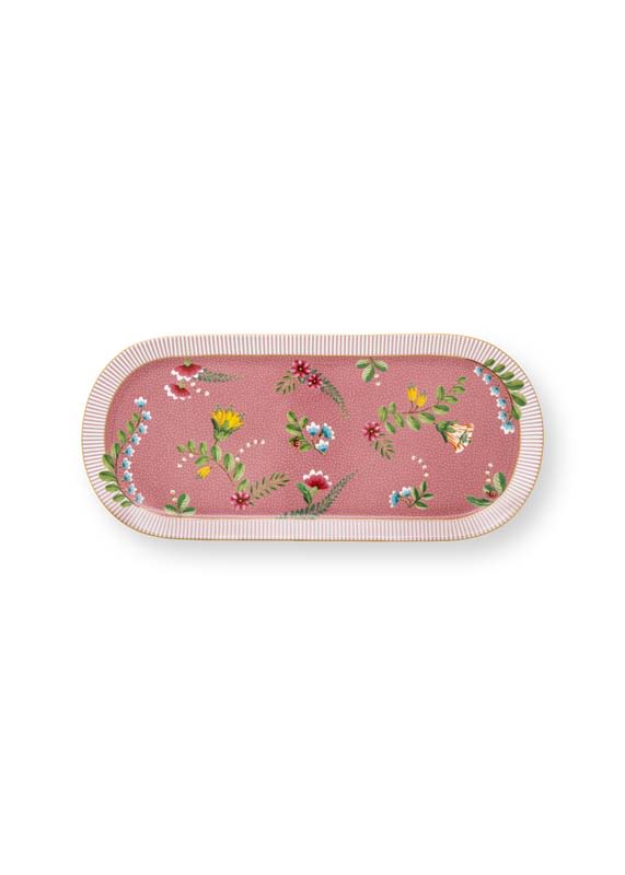 Produktbillede af Cake Tray La Majorelle Pink 33.3x15.5cm på tilbud i høj kvalitet