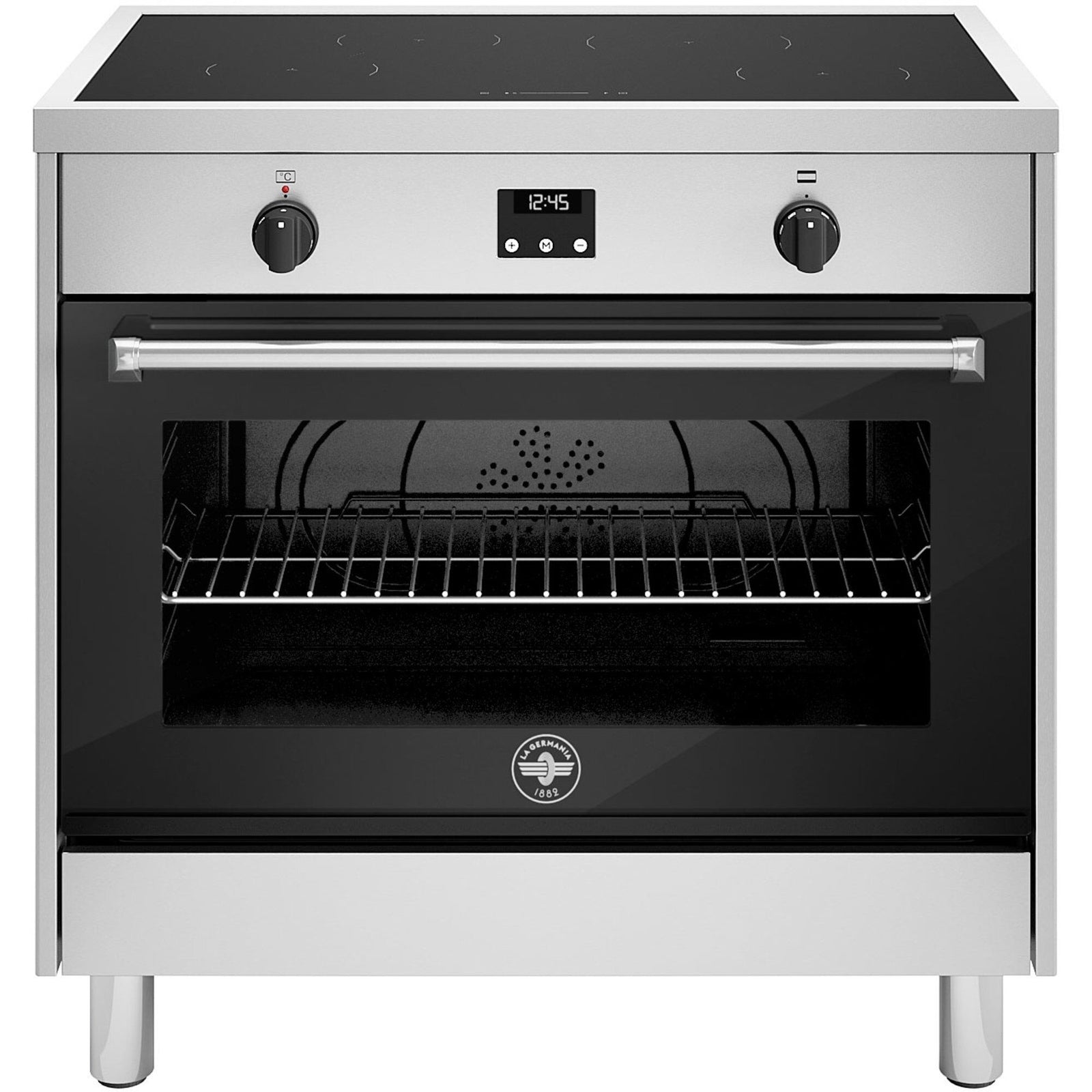 La germania La germania AMN964IEXE Induktionskomfur 4 zoner, 90 cm, rustfrit stål – frontbillede (Induktionskomfur)