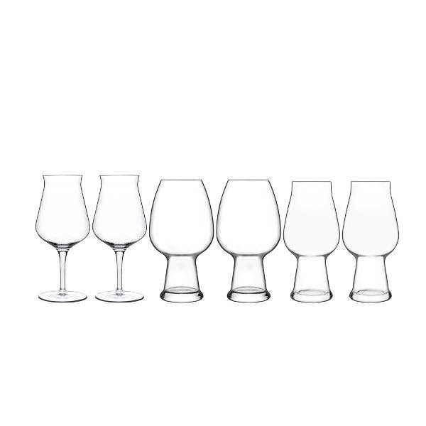 Produktbillede af Luigi Bormioli Birrateque Ølglassæt tester ale og hvede 3 x 2 stk. Klar i premium kvalitet