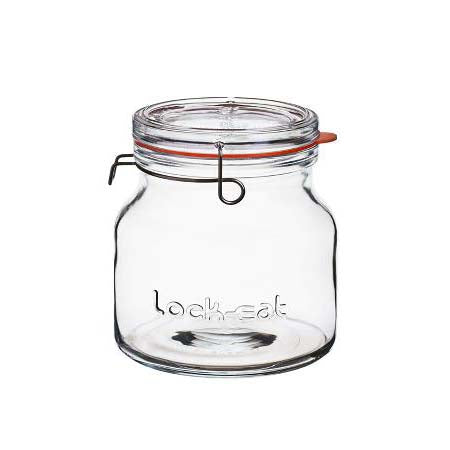 Produktbillede af Luigi Bormioli Lock Eat Sylteglas med patentlåg buttet Dia 14,5 x 15,5 cm 1,5 liter Klar i premium kvalitet