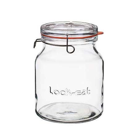 Produktbillede af Luigi Bormioli Lock Eat Sylteglas med patentlåg buttet Dia 14,5 x 19 cm 2 liter Klar i premium kvalitet