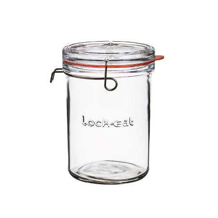 Produktbillede af Luigi Bormioli Lock Eat Sylteglas med patentlåg Dia 12 x 17 cm 1 liter Klar i premium kvalitet