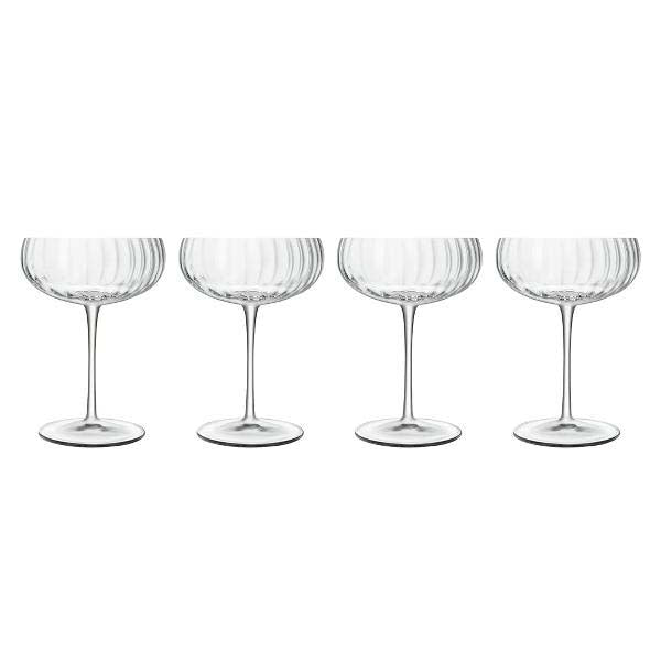 Produktbillede af Luigi Bormioli Optica Champagneskål Dia 10,7 x 14,8 cm 30 cl 4 stk. Klar i premium kvalitet