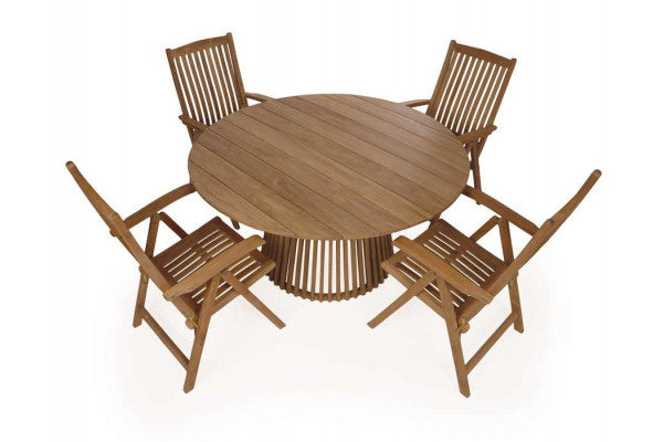 Produktbillede af Luna 150 Devon Teak Havemøbelsæt på tilbud i høj kvalitet