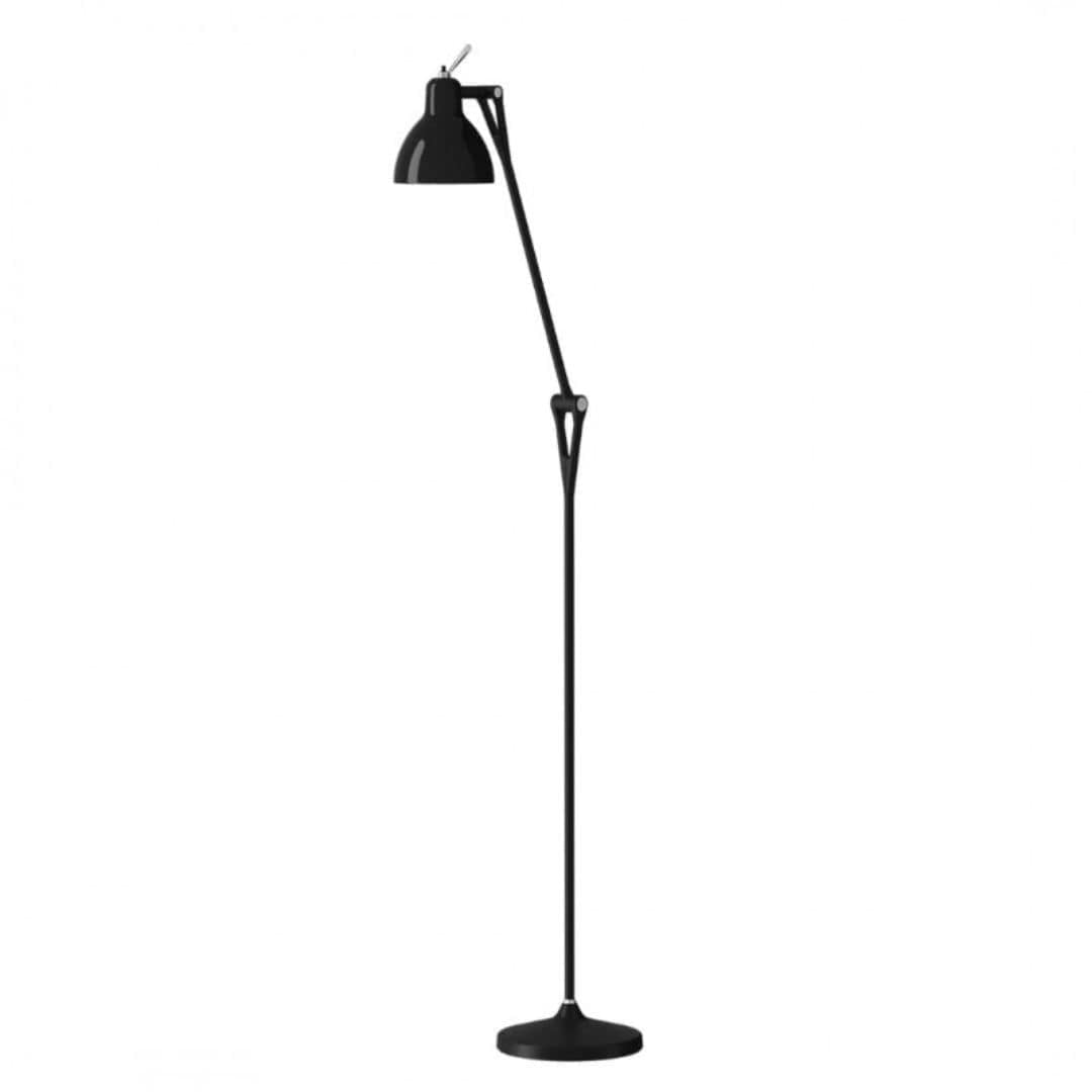 Produktbillede af Luxy F1 Gulvlampe Mat Sort/Blank Sort Skærm Rotaliana i premium kvalitet