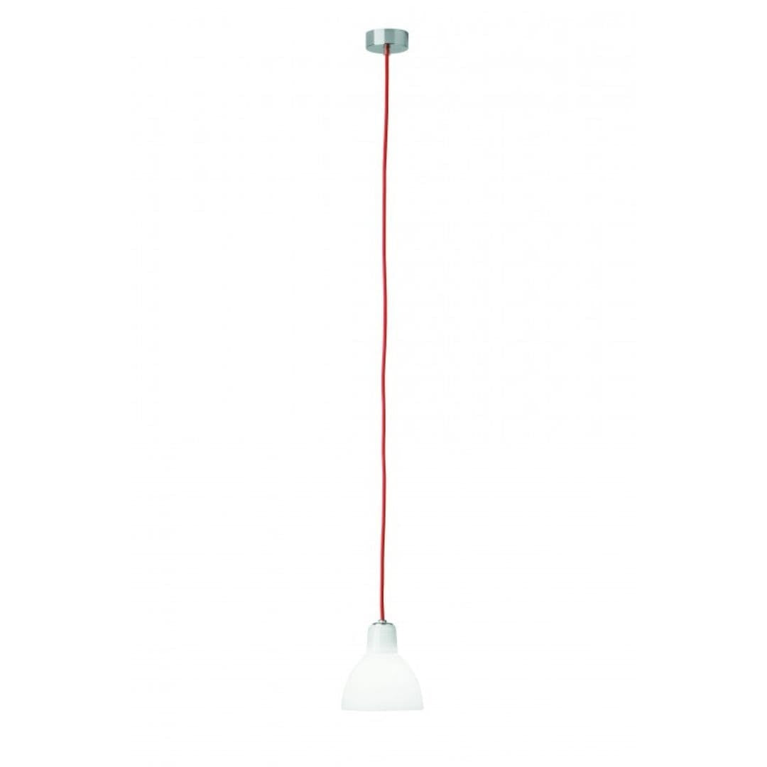 Produktbillede af Luxy H5 Pendel Rød Ledning/Blank Hvid Skærm Rotaliana i premium kvalitet