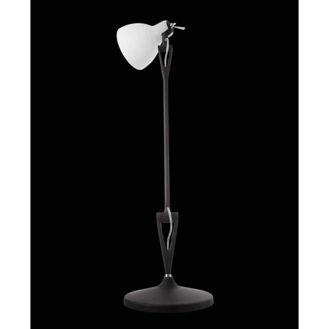 Produktbillede af Luxy T1 Bordlampe Mat Sort/Blank Hvid Skærm Rotaliana i premium kvalitet