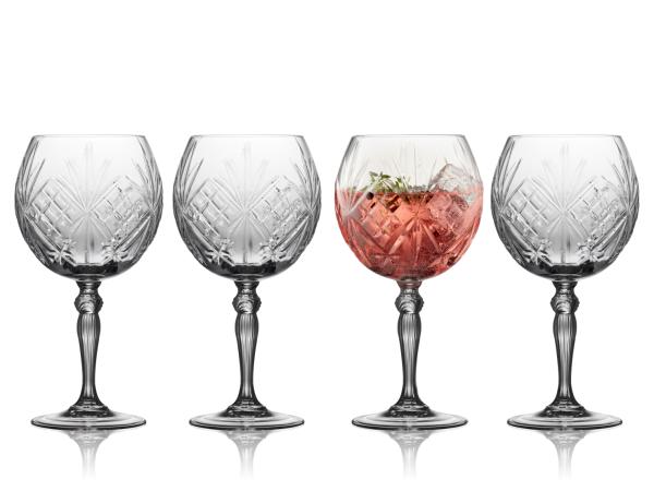 Produktbillede af Lyngby Glas Krystal Melodia Gin & tonic-glas 65 cl 4 stk. i premium kvalitet