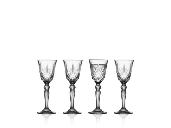 Produktbillede af Lyngby Glas Krystal Melodia Snapseglas 5 cl 4 stk. i premium kvalitet