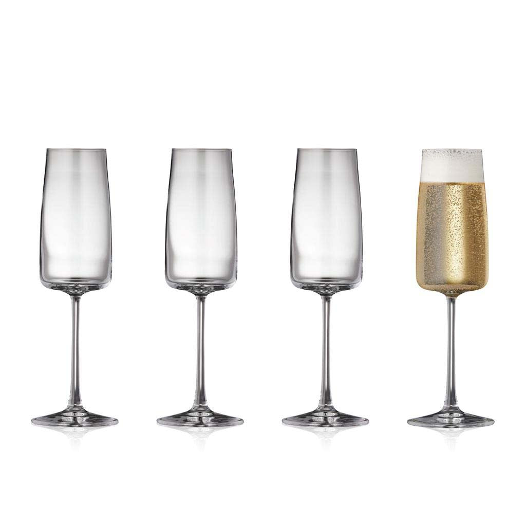 Produktbillede af Lyngby Glas Krystal Zero Champagneglas 30 cl 4 stk. i premium kvalitet