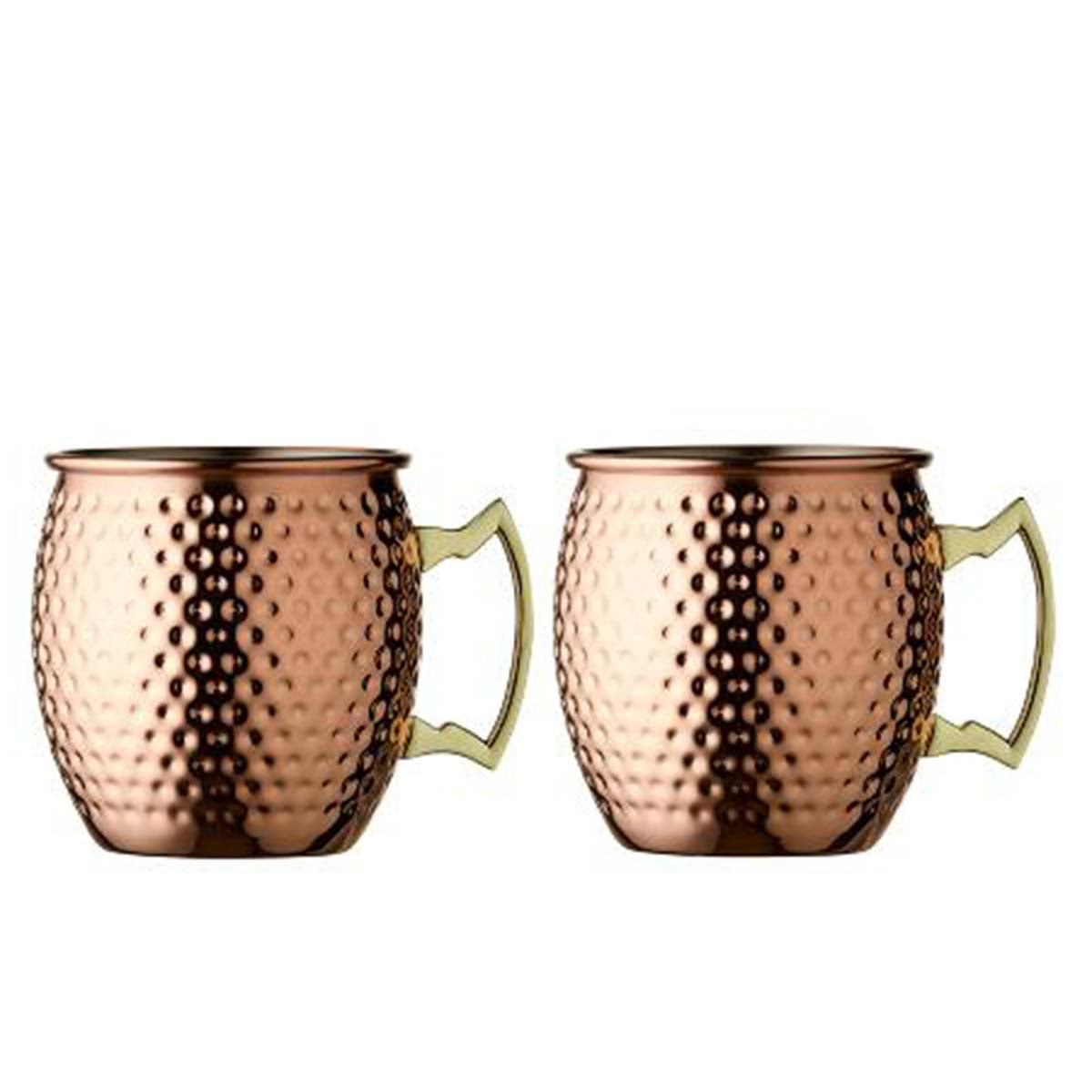 Produktbillede af Lyngby Glas Moscow mule-krus 55 cl 2 stk. Kobber i premium kvalitet