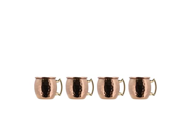 Produktbillede af Lyngby Glas Moscow mule mini Shotglas 8 cl 4 stk. Kobber/Stål i premium kvalitet