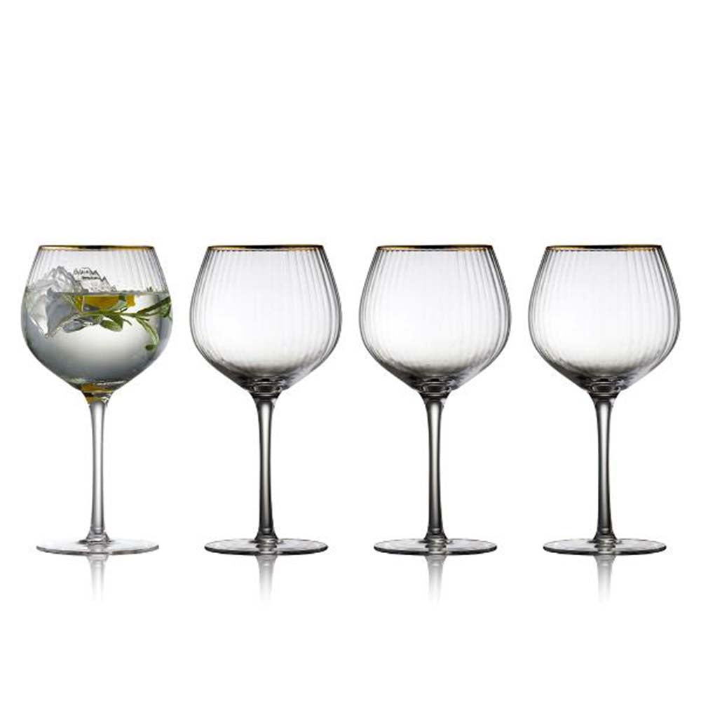 Produktbillede af Lyngby Glas Palermo Gold Gin & tonic glas 65 cl 4 stk. i premium kvalitet