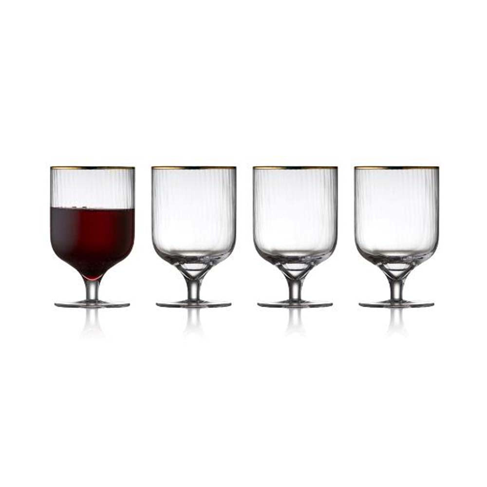 Produktbillede af Lyngby Glas Palermo Gold Vinglas 30 cl 4 stk. i premium kvalitet