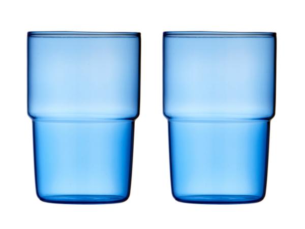 Produktbillede af Lyngby Glas Torino Drikkeglas 40 cl 2 stk. Blå i premium kvalitet