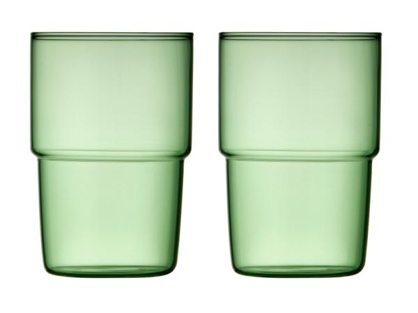 Produktbillede af Lyngby Glas Torino Drikkeglas 40 cl 2 stk. Grøn i premium kvalitet