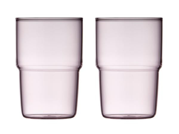 Produktbillede af Lyngby Glas Torino Drikkeglas 40 cl 2 stk. Pink i premium kvalitet