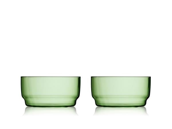 Produktbillede af Lyngby Glas Torino Skål 12 cm 2 stk. Grøn i premium kvalitet