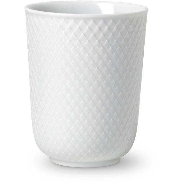 Produktbillede af Lyngby Porcelæn Rhombe Krus 33 cl hvid i premium kvalitet