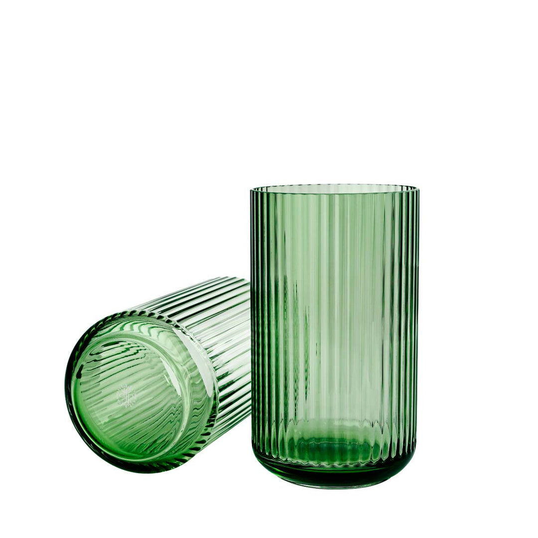 Produktbillede af Lyngby Porcelæn Lyngbyvase H25 copenhagen green mundblæst glas i premium kvalitet