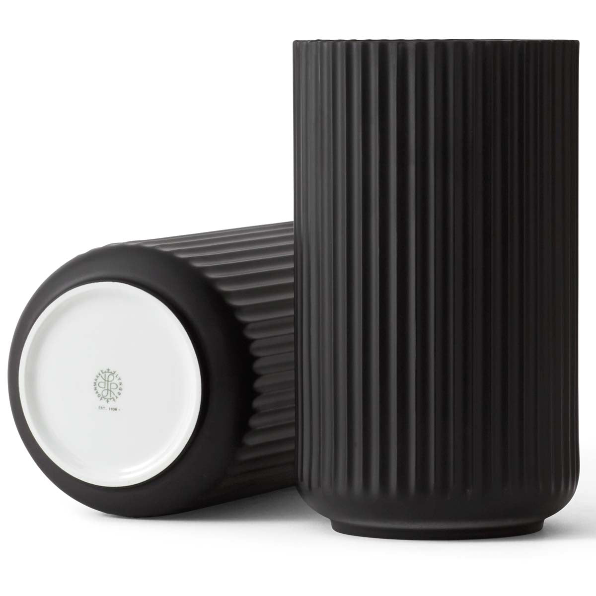 Produktbillede af Lyngby Porcelæn Lyngbyvase H38 sort porcelæn i premium kvalitet