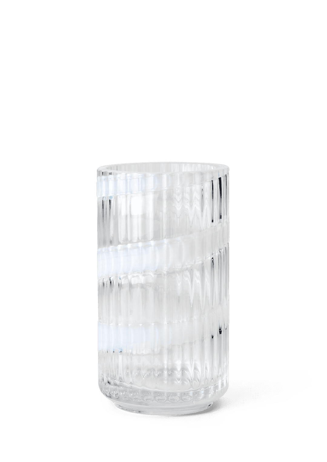 Produktbillede af Lyngby Porcelæn Lyngby Vase H15.5 cm swirl hvid mundblæst glas i premium kvalitet