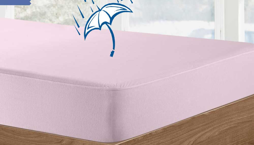 Produktbillede af Velfont Vådliggerlagen til baby og junior seng soft Lyserød 140x200 Halvanden på tilbud i høj kvalitet