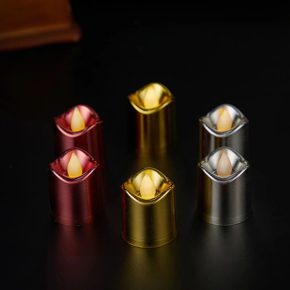 LED lys i plastik 6 stk. sampak Ø3,7 x 4,5 cm hvid (6 hvide)