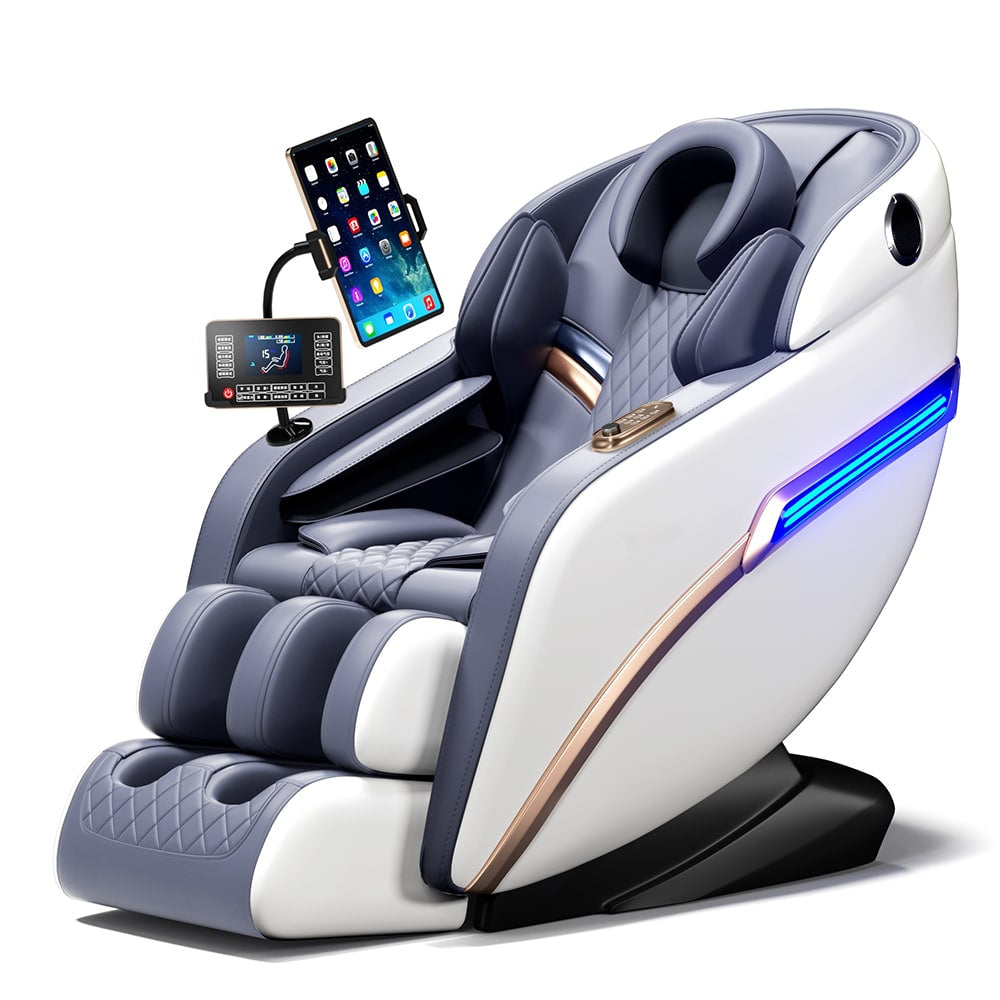 Produktbillede af Køb Massagestol 4D Pro+ Hvid med Varmeterapi og Stemmekontrol Model M9 Hvid på tilbud