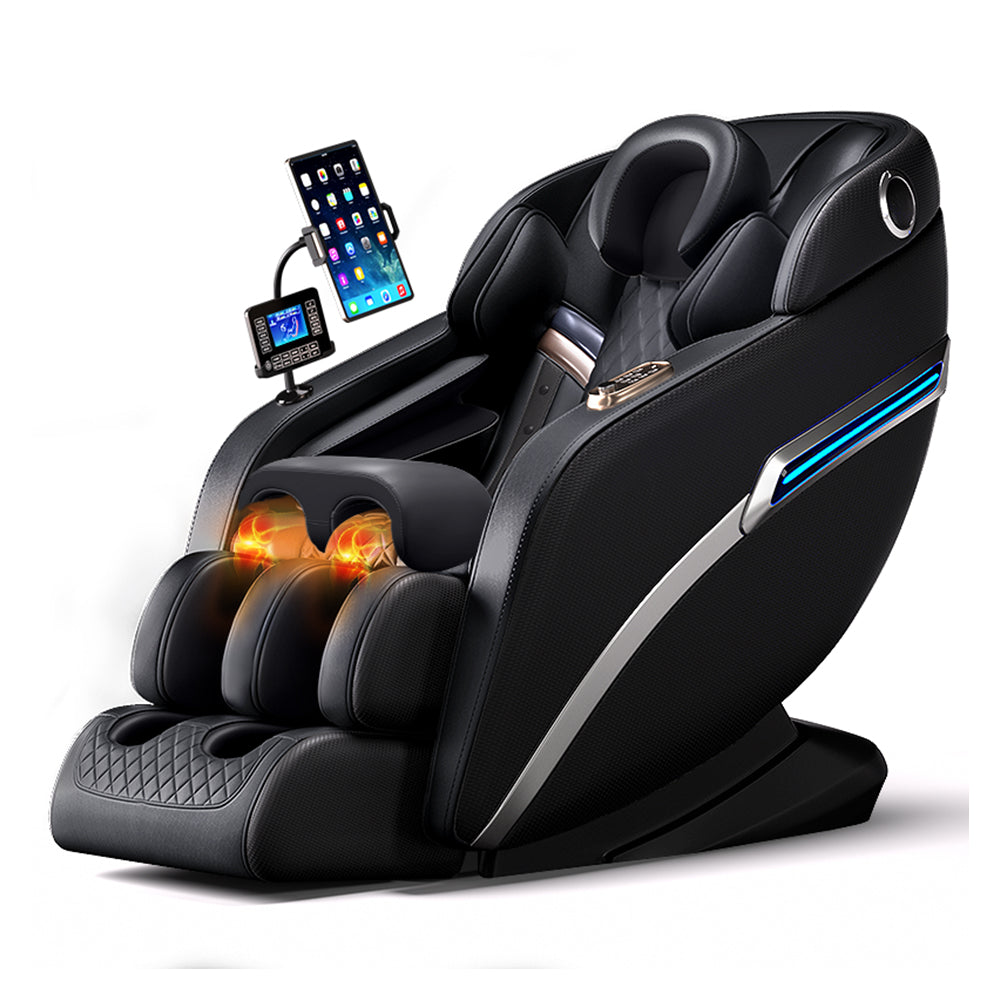 Produktbillede af Køb Massagestol 4D Pro+ Sort med Varmeterapi og Stemmekontrol Model M9 Sort på tilbud