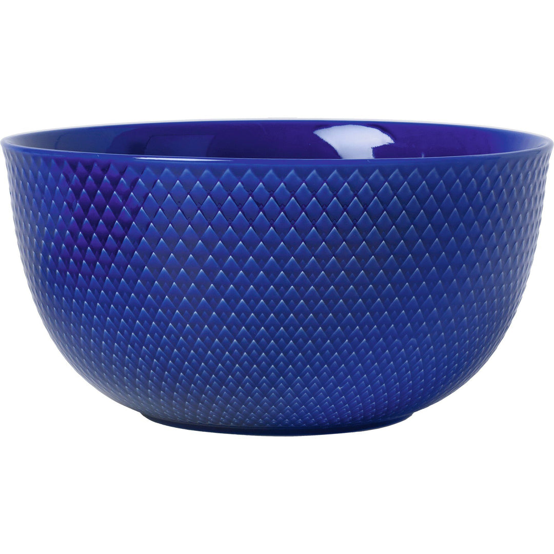 Lyngby porcelæn Lyngby porcelæn Rhombe Color Serveringsskål Mørk Blå 22 cm – detaljebillede (Skål)