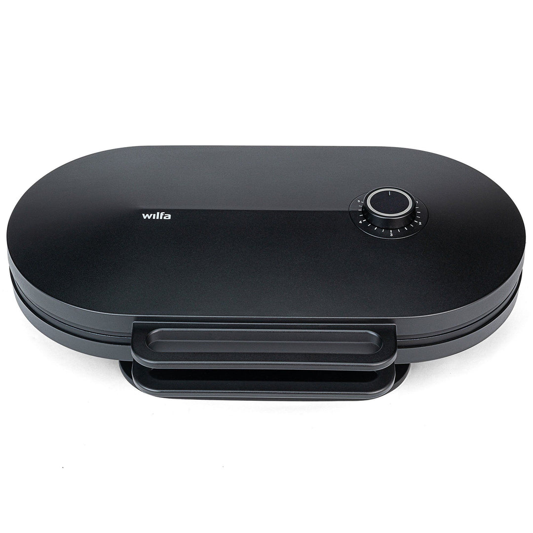 Wilfa Wilfa WM6DB-220 Grand Double Vaffeljern, mat sort – frontbillede (Vaffeljern)