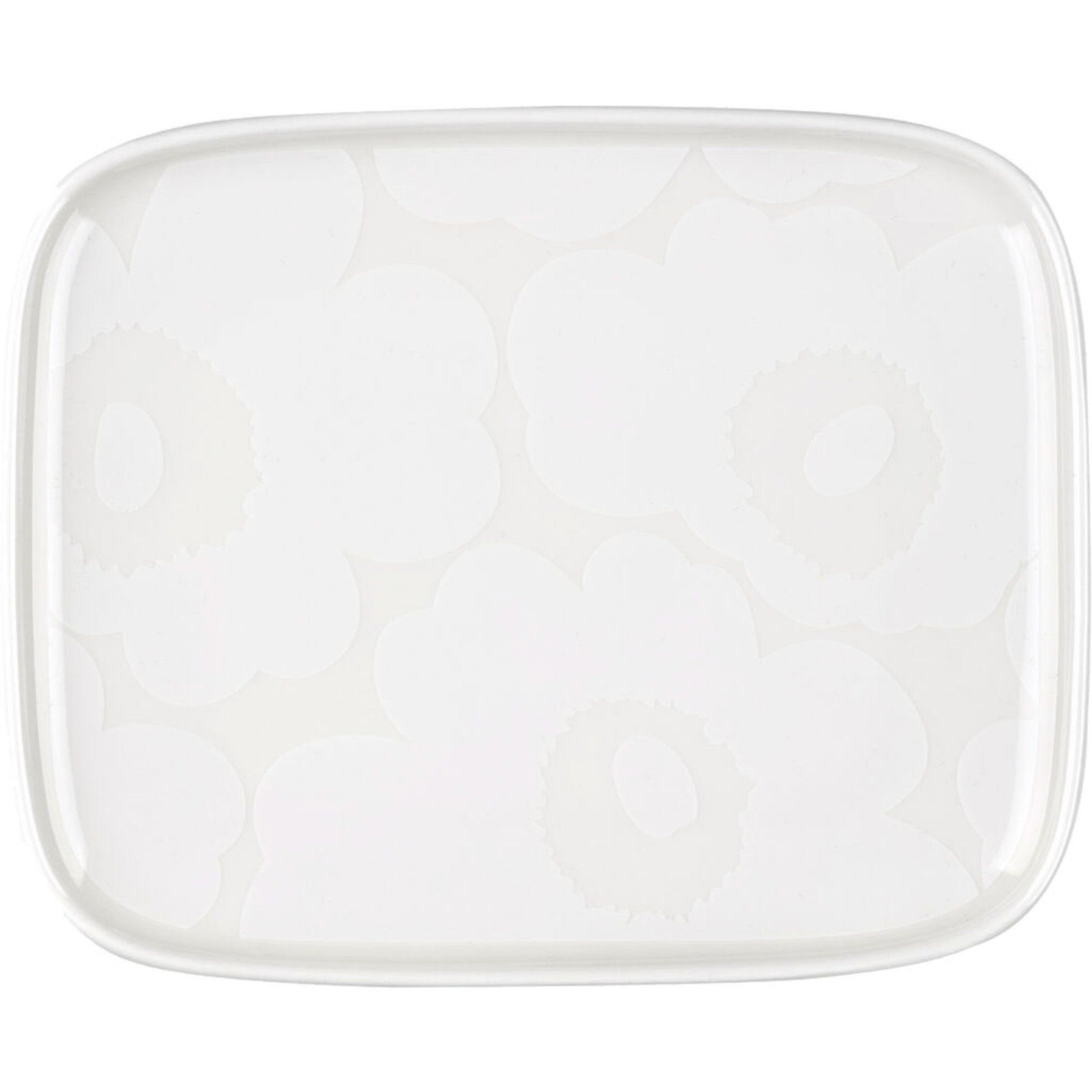 Marimekko Marimekko Unikko rektangulært fad 15 x 12 cm, hvid/off-white ❤ detaljebillede (Fad)