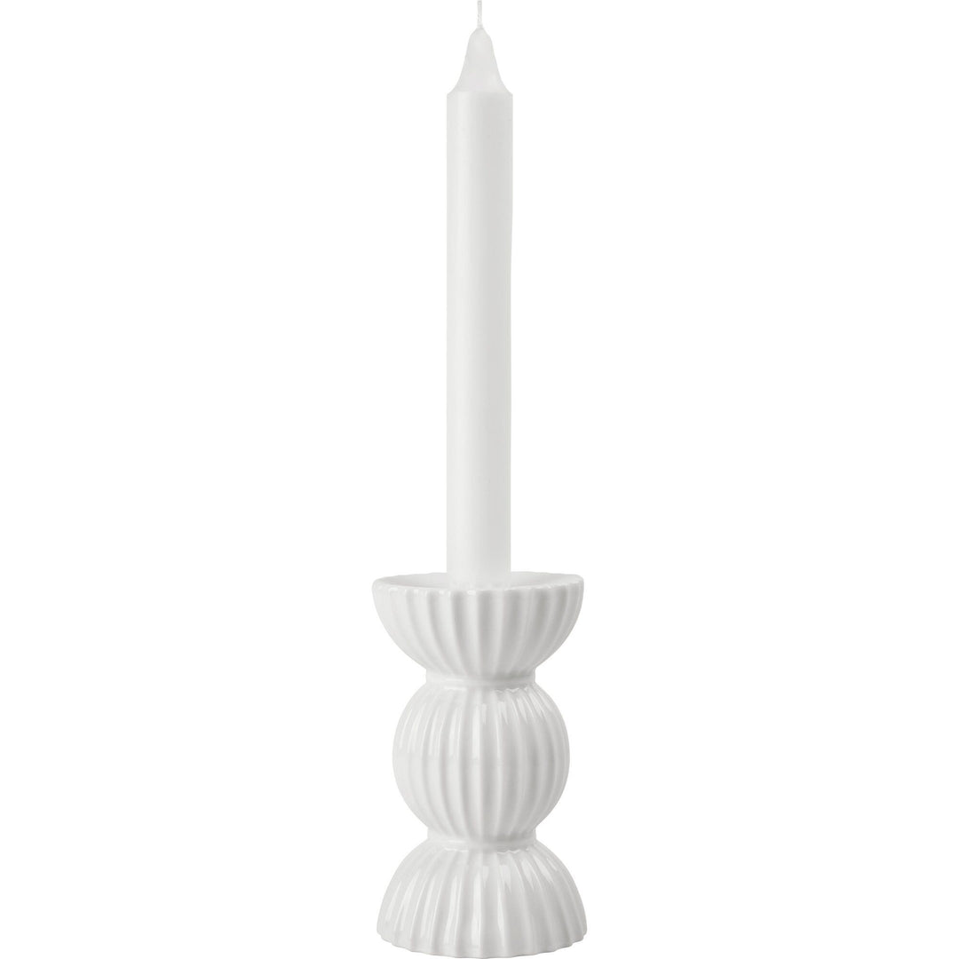 Lyngby porcelæn Lyngby porcelæn Tura fyrfadslysestage 14 cm, hvid – produktfoto (Lysestage)