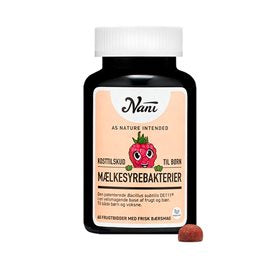 Detaljeret produktbillede af Nani Mælkesyrebakterier børn 60 gum. på tilbud
