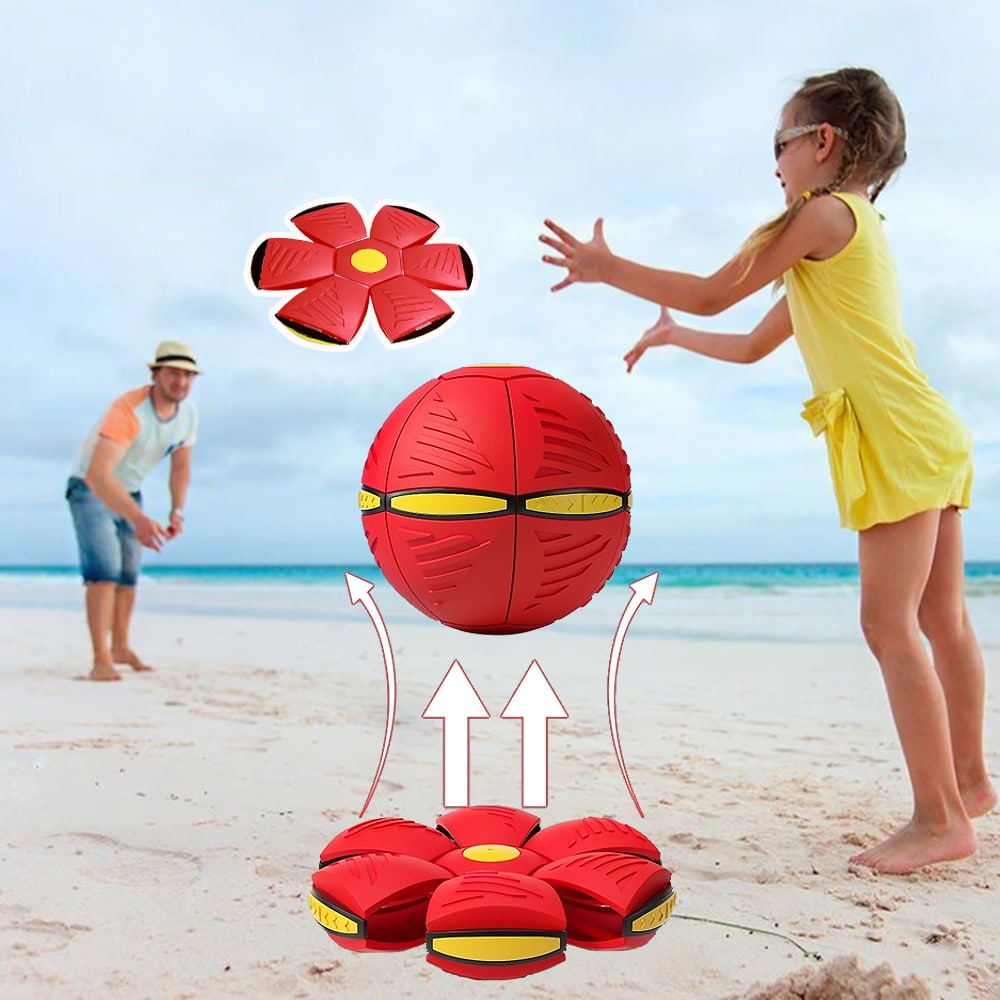 Produktbillede af Frisbee / Ufo Bold Sjov Formskiftende Bold Rød eller Blå Blå på tilbud