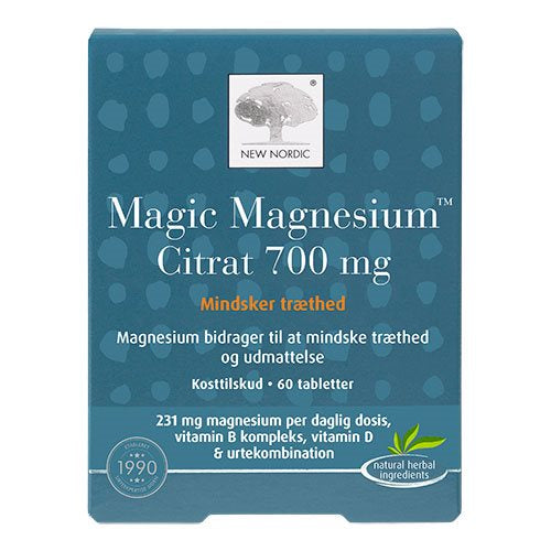 Detaljeret produktbillede af New Nordic Magic Magnesium Citrat 60 tabl. på tilbud