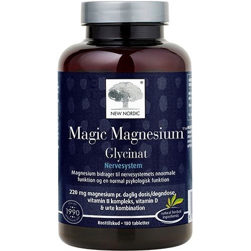 Produktbillede af New Nordic Magic Magnesium Glycinat 180 tabl. 2 for 769,- på tilbud i brug