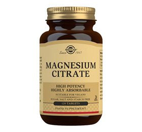 Produktbillede af Solgar Magnesium citrat 200mg 120 tab. på tilbud