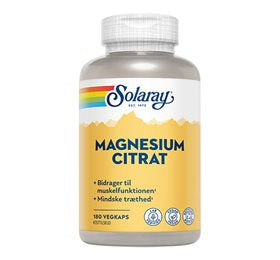 Produktbillede af Solaray Magnesium Citrat 180 kapsler på tilbud