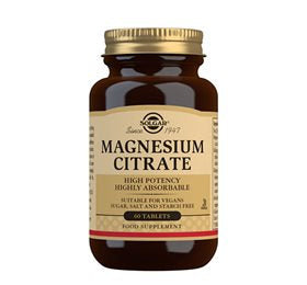 Produktbillede af Solgar Magnesium citrat 200mg 60 tab. på tilbud