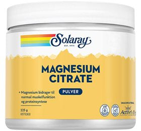Detaljeret produktbillede af Solaray Magnesium Citrate 225 g. på tilbud