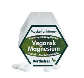 Produktbillede af Berthelsen Magnesium Vegansk 240 tabl. på tilbud