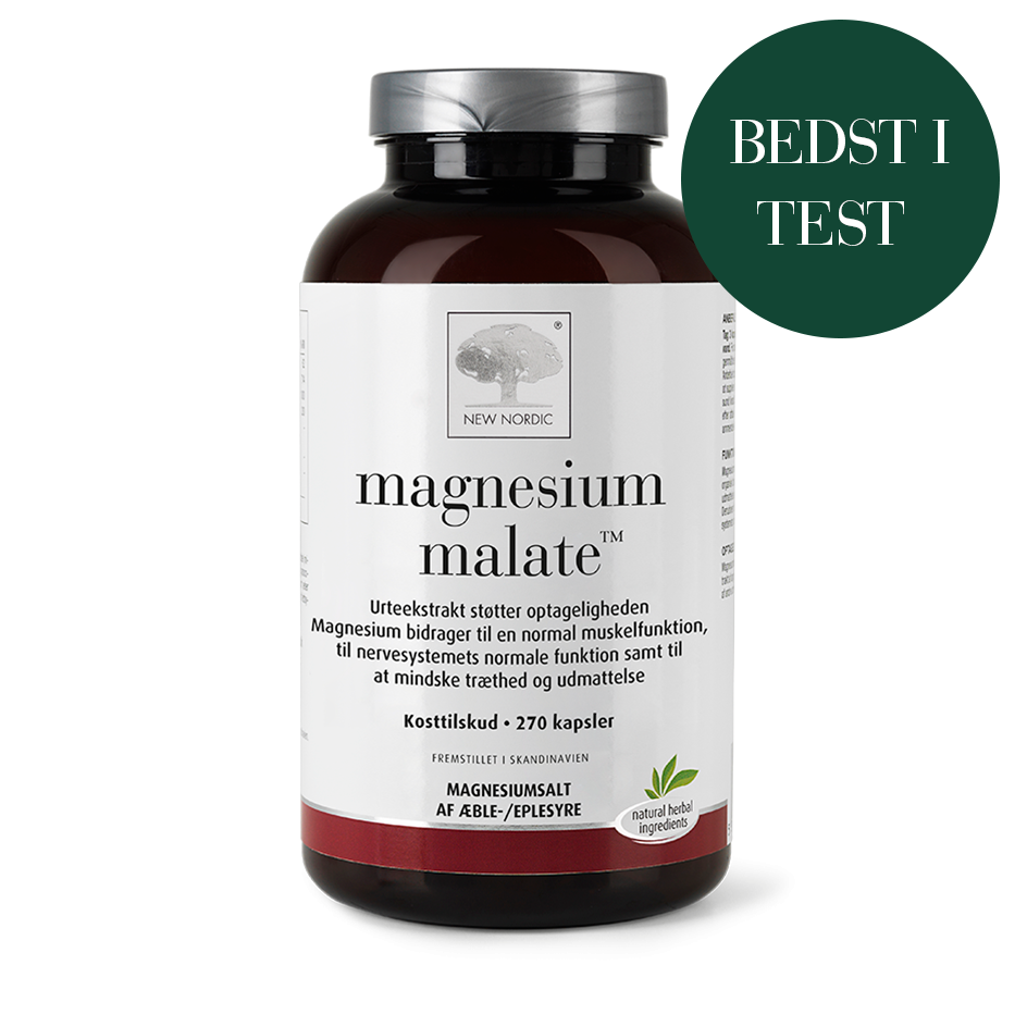 Stort online udvalg i New Nordic Magnesium Malate 270 kapsler ❤ New Nordic ❤ Hurtig levering: 1 - 2 Hverdage og gratis fragt v/køb over 295 kr. GLS til pakkeshop ❤ Varenummer: HG-45032 og barcode / Ean: 5021807450329 på lager - Kæmpe udvalg i Sundhed - Over 454 design brands på udsalg