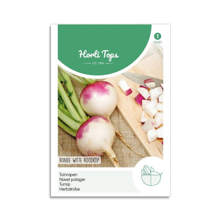 Majroe frø Ronde Witte Roodkop Horti Tops