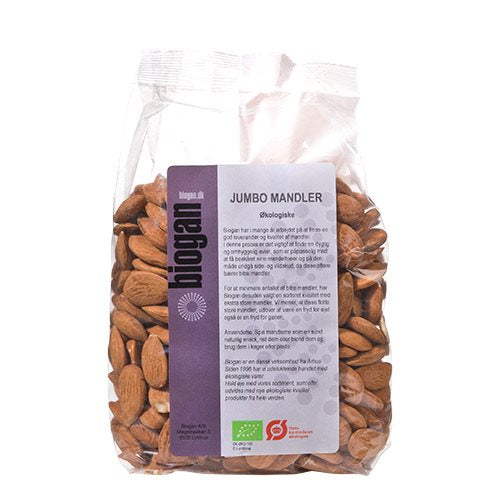 Produktbillede af Biogan Jumbo mandler Ø 500 g på tilbud
