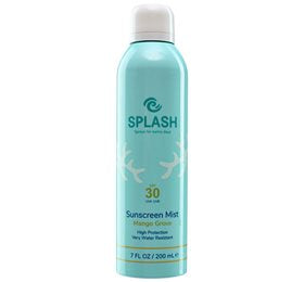 Detaljeret produktbillede af Splash Mango Grove Sunscreen Mist SPF 30 200 ml. Solcreme på tilbud