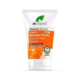 Detaljeret produktbillede af Dr. Organic Manuka Honey Foot & Heel Cream 125ml. på tilbud