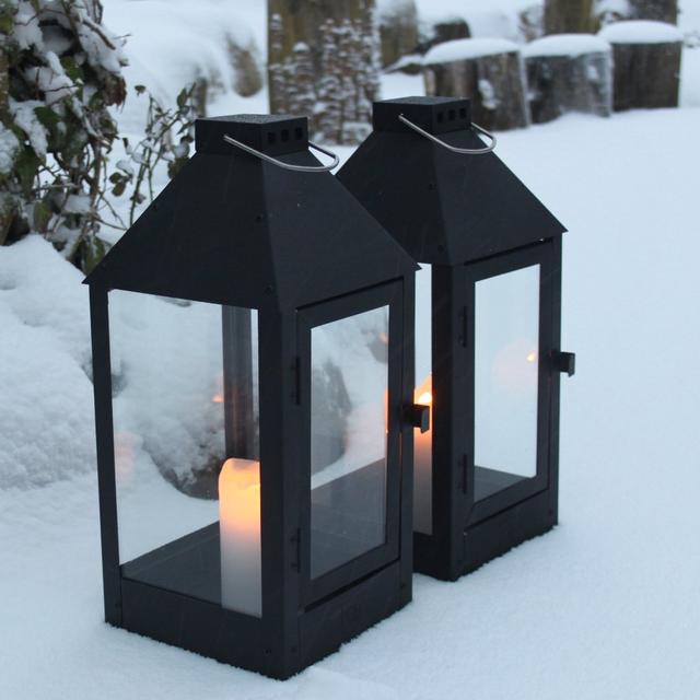 Produktbillede af Marco Lanterne 5 farver 19 x 19 x 42,5 cm Galvaniseret Sort på tilbud i høj kvalitet
